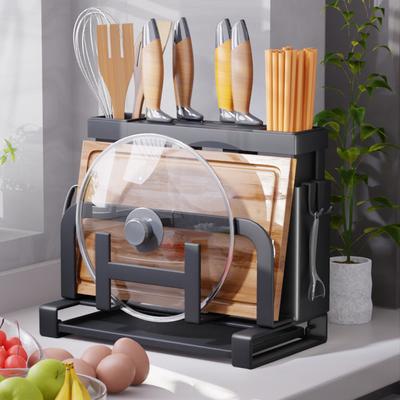 Tafelblad Messenhouder Snijplank Opbergrek Koolstofstaal Keukengerei Organizer Plank Servies Keukenaccessoires