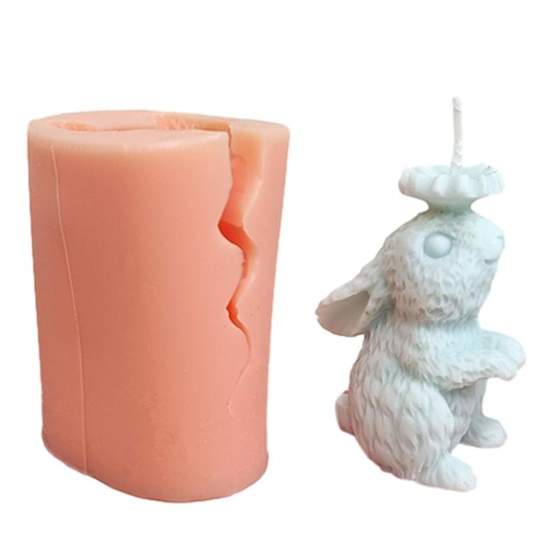 Rabbit Candle Mold for Making Candle Soap Desk Ornemant Birthday Gift 1