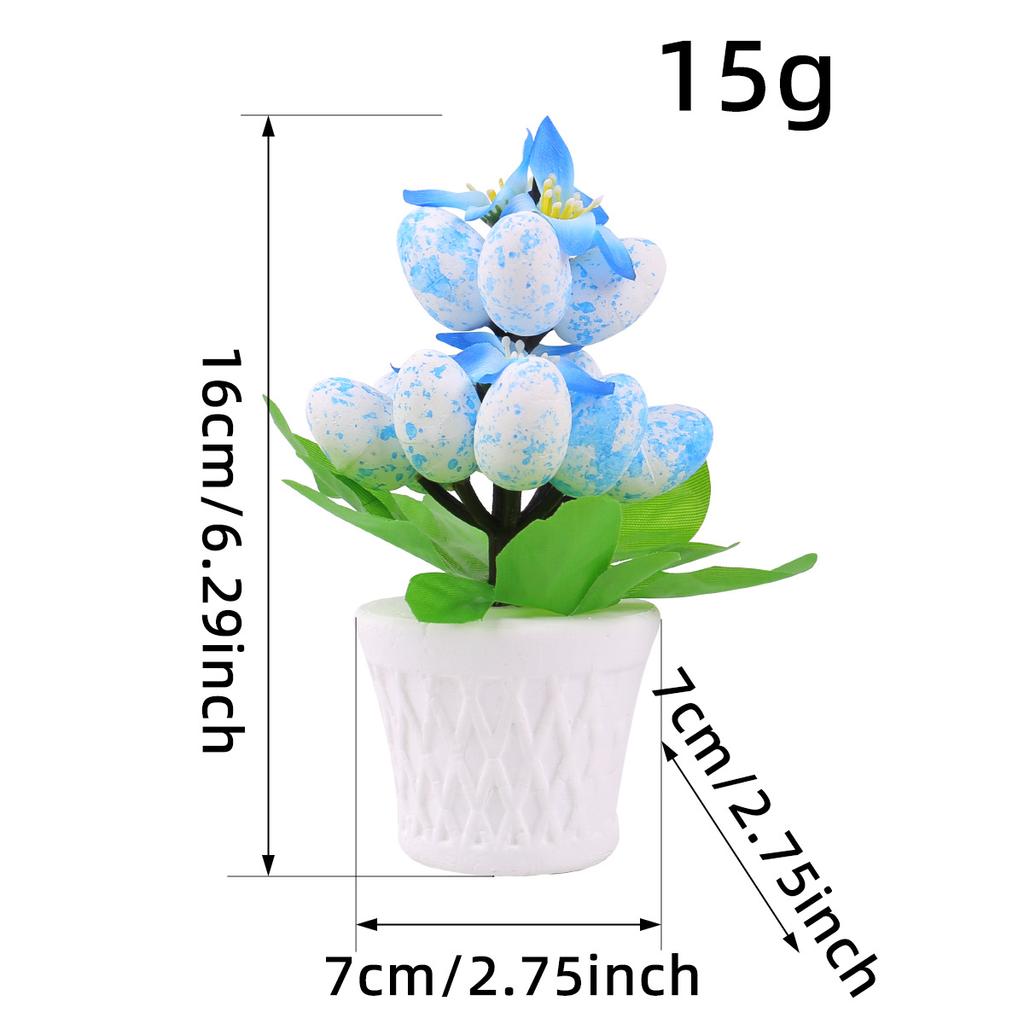 New Easter Egg Flower Potted Decoration Foam Simulation Spot Egg Flowerpot Scene Decoration Home Decoration