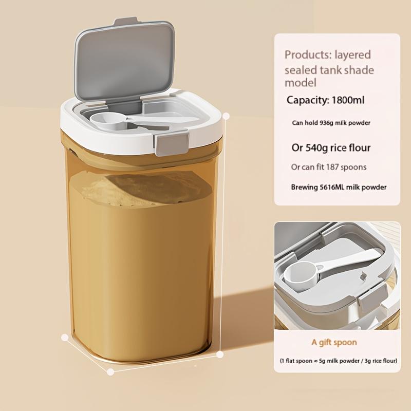 Airtight Coffee Storage Container - 1pc, Golden Plastic, 360° Sealing Ring, Strong Locking Mechanism, Reusable, Hand Wash Only.