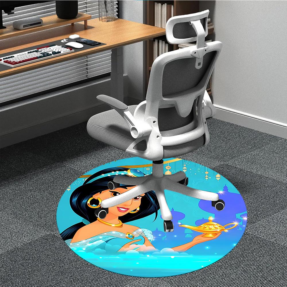 1pc Aladdin Lamp, Jasmine Chair Carpet for Office, Non-slip, Soft and Durable Office Rug, Perfect for Office yy251226041 80cm by 80cm