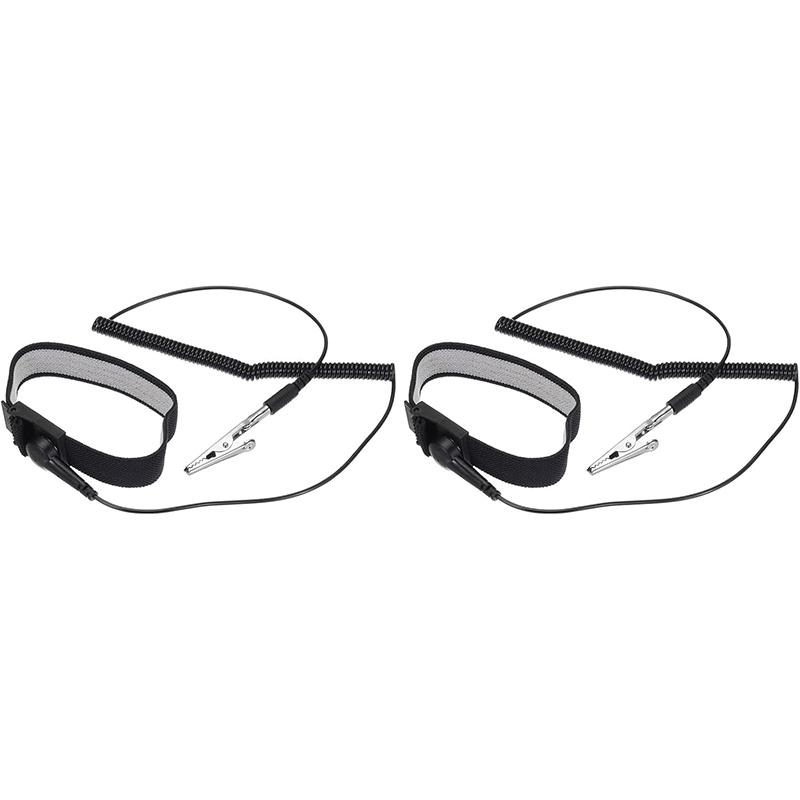 

Anti-Static Wrist Strap Grounding Wrist Strap Adjustable Circumference Anti-Static Bracelet 2 Pack Computer Electronics Repair