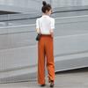 Fashion suit women's long-sleeved shirt summer new quality shirt thin wide-leg pants two-piece set trendy
