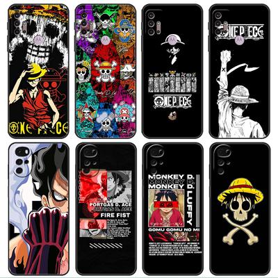 Funda Anime de Niño de Una Pieza Para Motorola G30 G60 Edge 20 G9 G22 G8 Power G31 G500 G50 30 Pro Negra Suave Capas de Teléfono