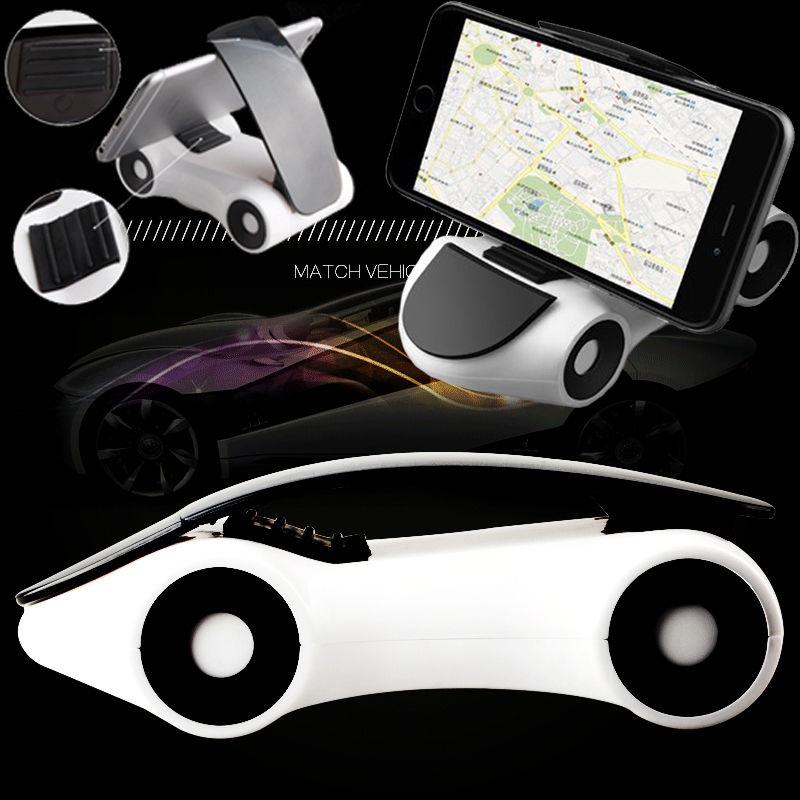 Universal 360 Degrees Phone Car Mount Dashboard Stand Car Shaped GPS Holder Cradle