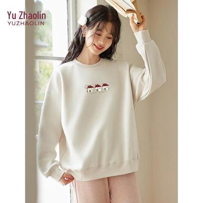 Yuzhaolin Women's Printed Crew Neck Sweatshirt
