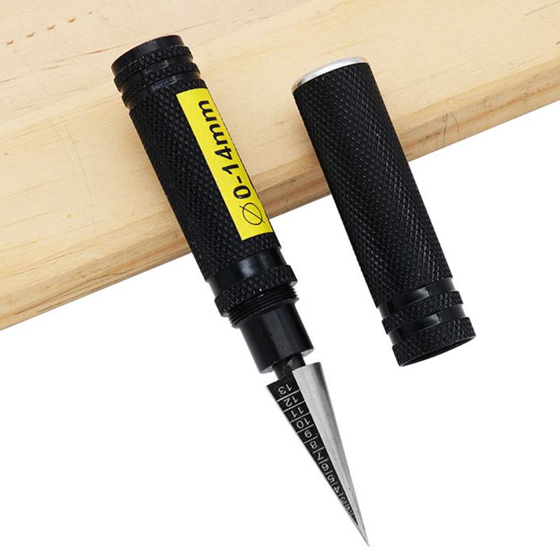 Steel Wood Manual Expanding Core Drill Reamer Positioning Hole Opener Center Punch Reaming Knife Model Tool 0-14Mm Hole Opener