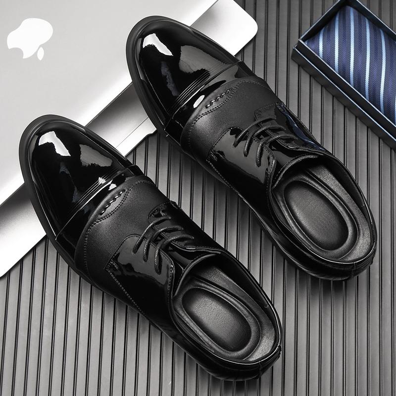 Módní Nové Pánské Derby Boty 6/8cm Lakované Zvýšení Výšky Pánské Společenské Boty Formální Elevator Business Boty Lesklý Svršek