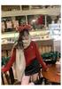 Women's Gray Little Bear Sweater: High-End Korean-Style Knit Top for Autumn/Winter 2025.
