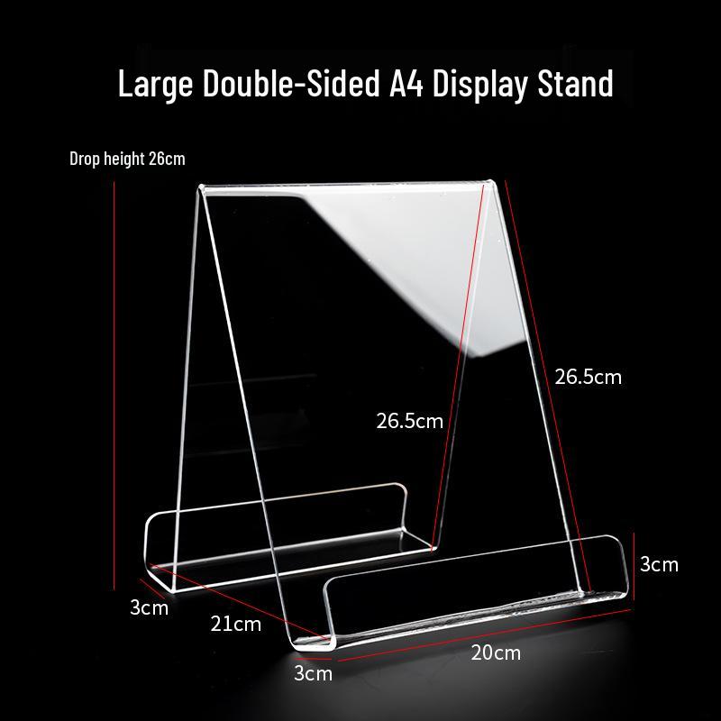 Transparent Acrylic Bookstand: Bookshelf Bookend & Desktop Display Rack