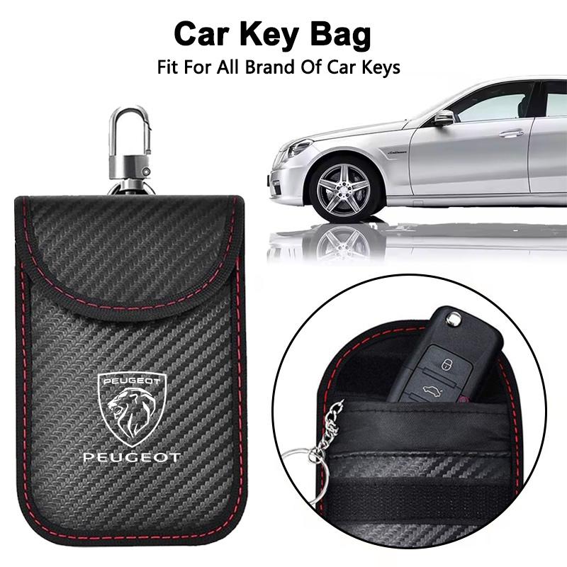 1pc Car Key Case Signal Blocker Bag RFID Shielding Y Pocket For Peugeot 206 307 308 207 3008 208 407 508 2008 5008 301 Citroen DS
