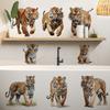 DIY Safari Animal Wall Stickers for Kids Room Decor Tiger Elephant Zebra Tropical Rainforest Savanna Nursery Decals Christmas Gifts