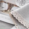 Nappe Rectangulaire Solide Avec Bord En Dentelle Imperm Pour Table Basse Pour Salon Pour Table De Mariage