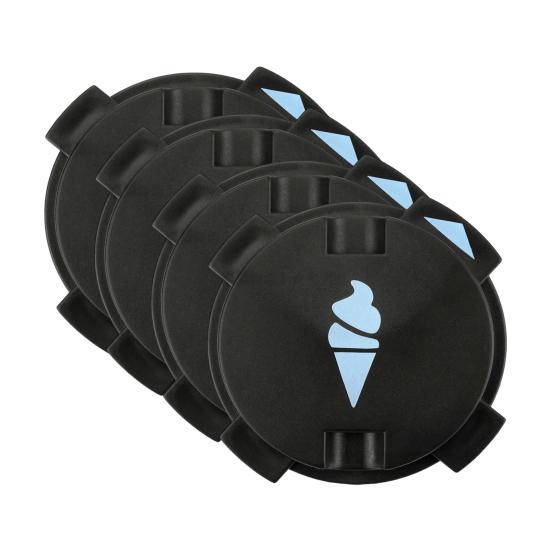 1/2/3/4Pcs Dustproof Seal Lid Fits for Ninja NC701 Ice Cream Maker Keeps Ice Cream Clean Easy to Install Ice Cream Pattern Machine Dust Cover