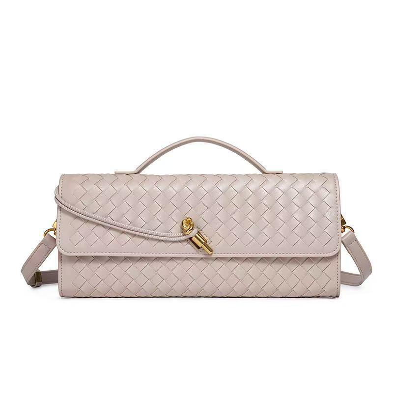 Damers Handgjord Vävd Dragspels Crossbody-väska - High-End, Trendig Clutch & Aftonaxelväska