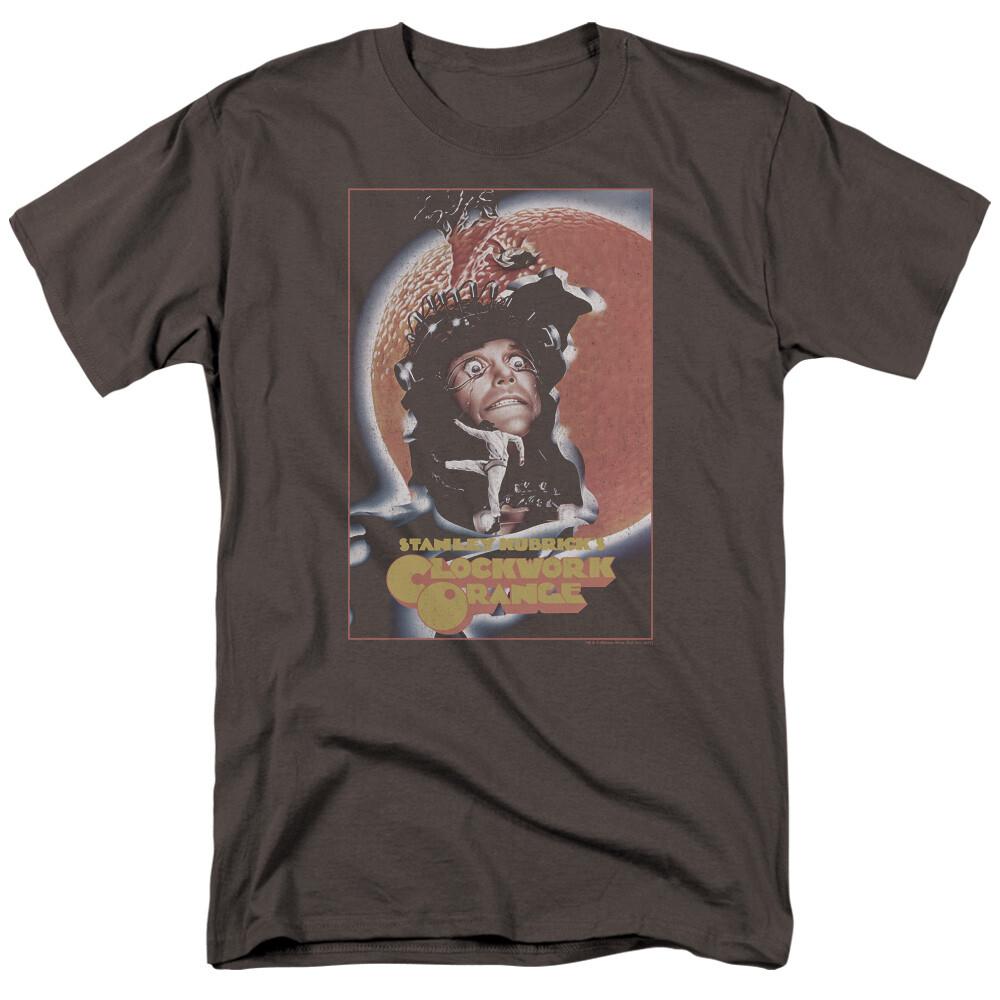 A Clockwork Orange Distressed Poster T Shirt Licensed Horror Movie Tee Charcoal XXXXL