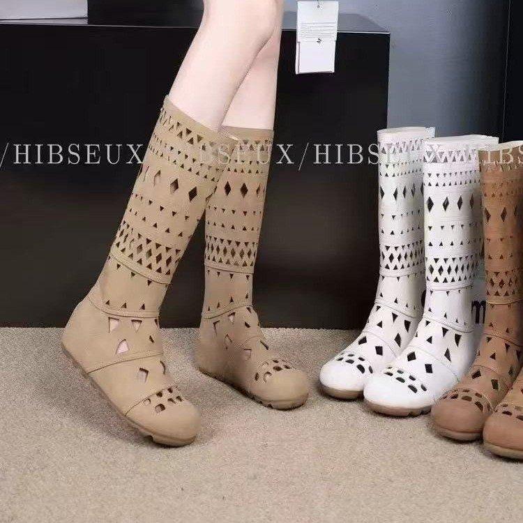 Comfortable Summer New Thin Inner Height Increase Women 2025 Summer New Versatile Hollow Breathable Fashion Boots