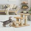 Pet Stairs 3-step Pet Ladder Cat dog Stairs Climb Ladder Cat Tree, Beige