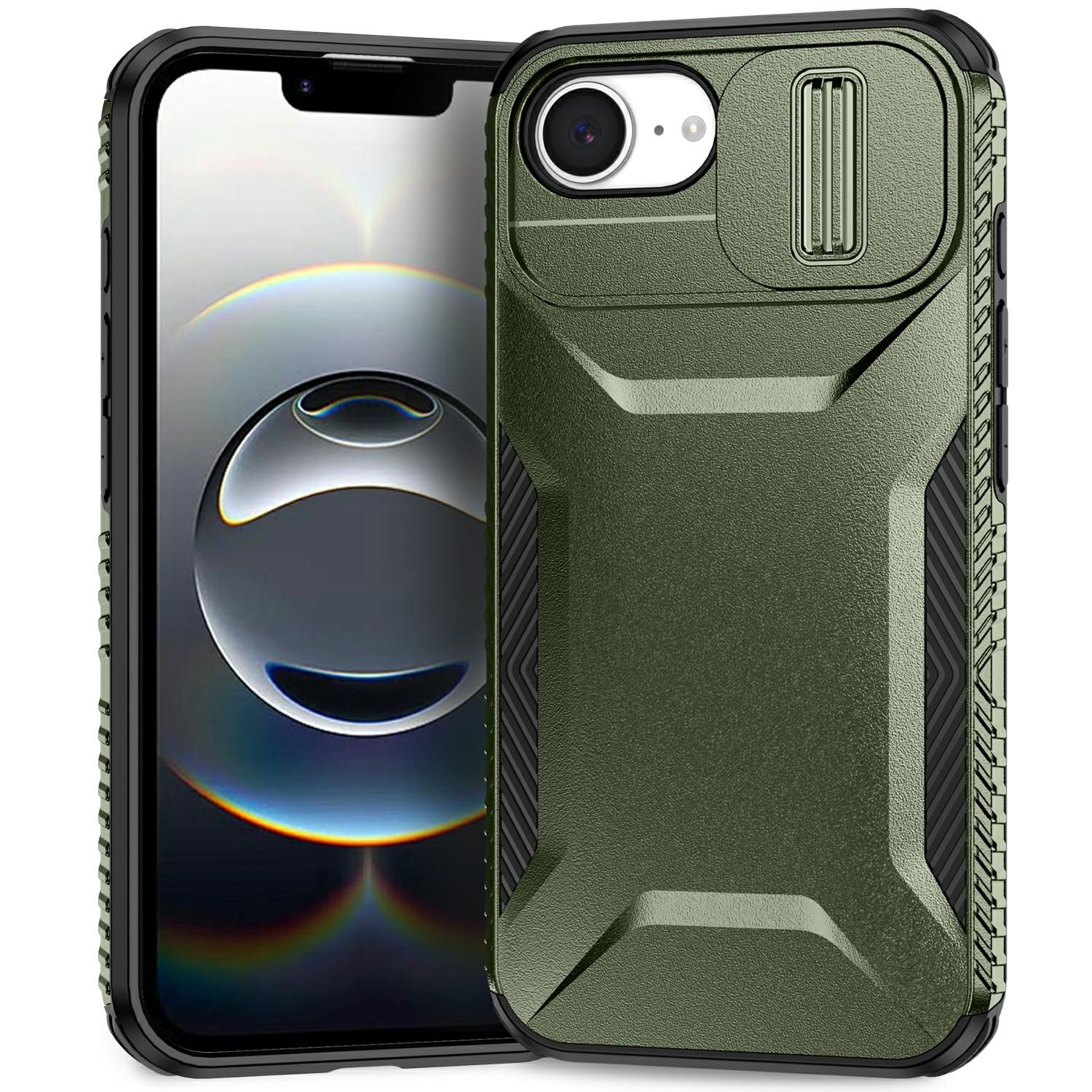 

For iPhone 16e Case Camshield TPU+PC Phone Cover Non-Slip Side Edge Black