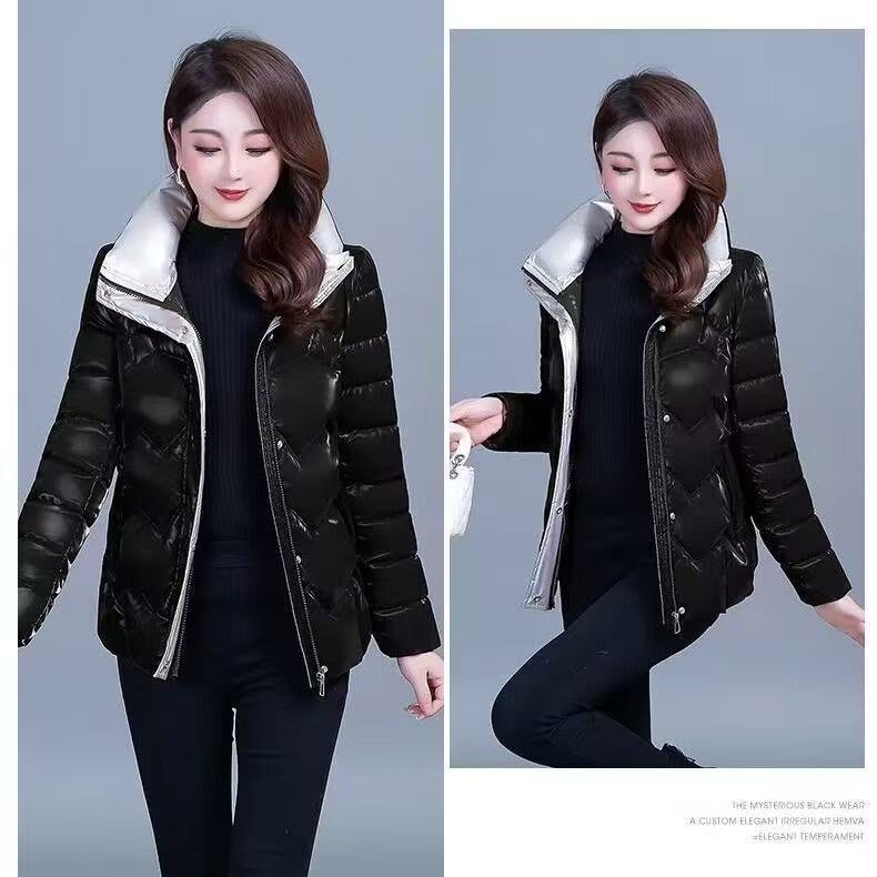 Winter New Arrival Shiny Bight Down Cotton Jacket for Women Thick Fashionable Coat