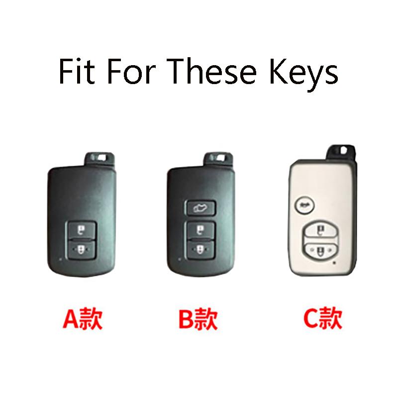 Zinc Alloy Car Key Case Cover For Toyota Camry Corolla Avalon Rav4 Land Cruiser Prado Fob KeyChain Protect Accessories Keychain