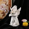 yangyizhi Little Angel Candle Holder, Resin Decorative Guardian Tea Light Retro Cherub Sculpture for Home Church Wedding Decor