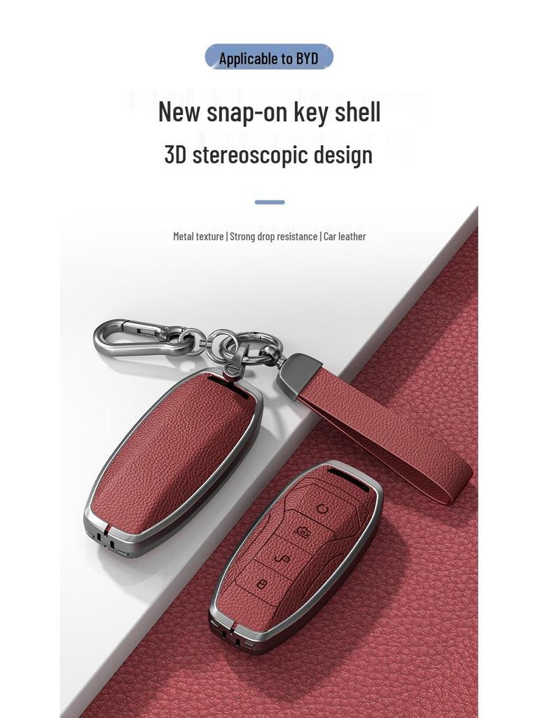 BYD Han Key Case: Fits BYD Qin Pro, Song Max, New Energy, Tang, and Song Plus Car Bagi with Metal Shell