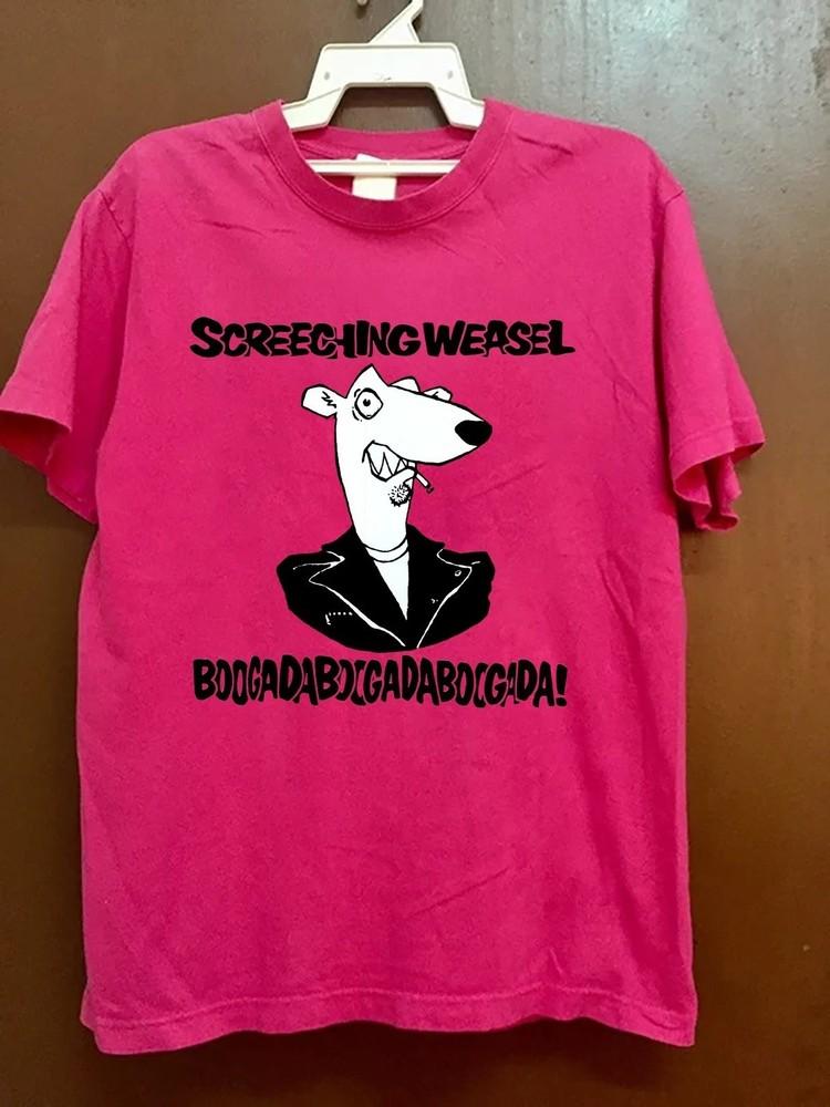 

Hot Screeching Weasel Band Boogadaboogada wbr boogada Pink S to 5XL Shirt ZL260 Unisex T-Shirt XXXL