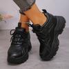 New Fashion Platform Sports Shoes for Women 2025 Autumn White Chunky Sneakers Woman Thick Sole Height Increasing Walking Shoes