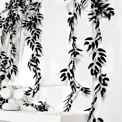 Simulated Artificial Willow Leaf and Vine Halloween Dark Vine Shopping Mall Home Decoration and Arrangement Props