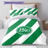 FC St. Gallen Pattern Bedding Set Quilt Cover Pillowcase Home Decor Gift (1 * duvet cover + 2 * pillowcase, without core)