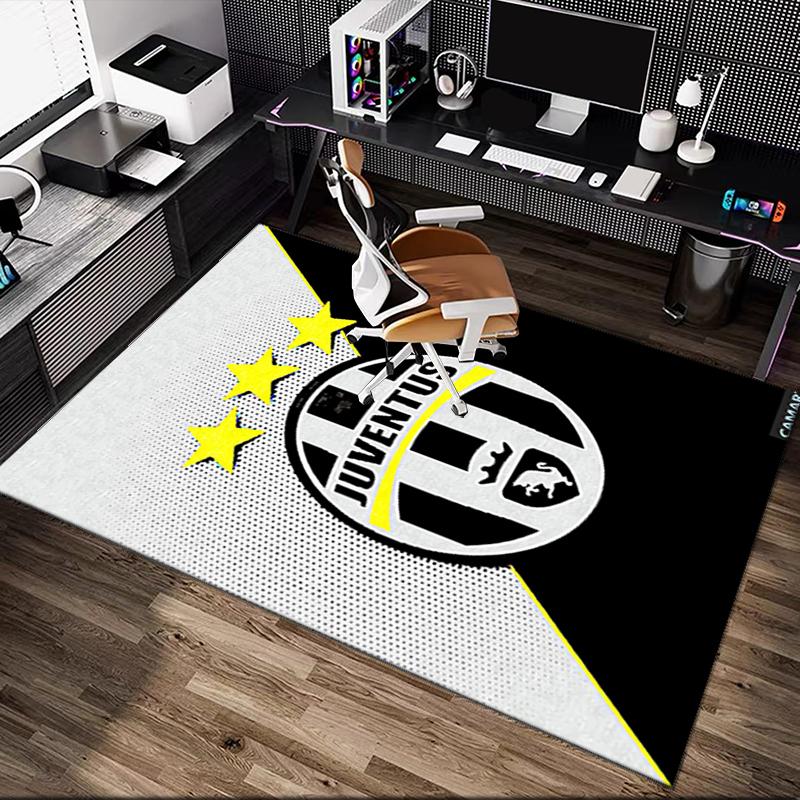 [Juventus Football Club Printed Carpet] Non-slip Office Rug, Cozy Area Carprt for Living Room Use, Soft Home Sofa Chair Mat