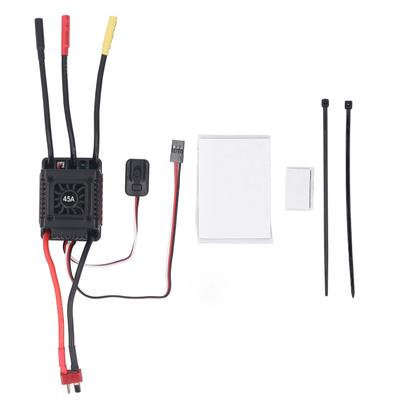 Brushless ESC for 110 RC Car Sensor Water Proof Adjustable 45A with Various Protecting T Plug Red