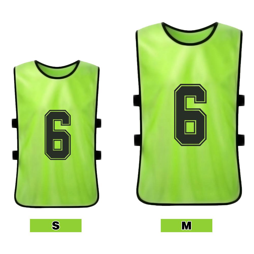 12 PCS Kid S Football Pinnies 2 Colors Quick Drying Soccer Jerseys Youth Sports Scrimmage Basketball Training Numbered Bibs Practice Sports Vest