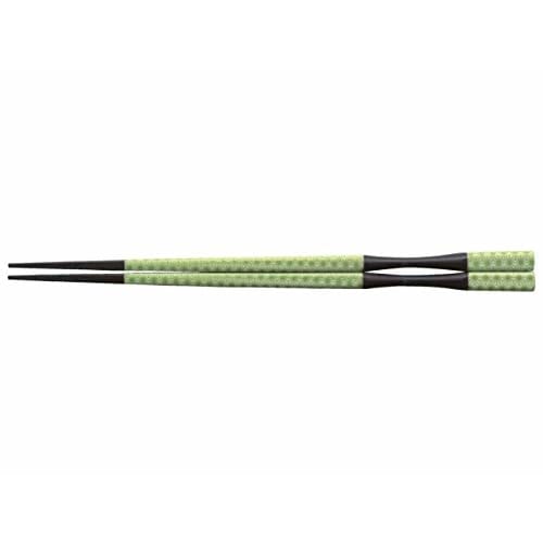 Fukui Craft Takushima Pestle-Shaped Chopsticks, Green Hemp Pattern, 22.5cm [Dishwasher, Dryer, and Microwave Safe] ZA-412872