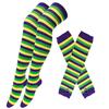 Lange über dem Knie Socken Damen Fäustlinge Armstulpen Handschuhe Set Gestreifte Oberschenkelhohe Strümpfe Damen Mädchen Rosa Schwarz Weiß Lolita