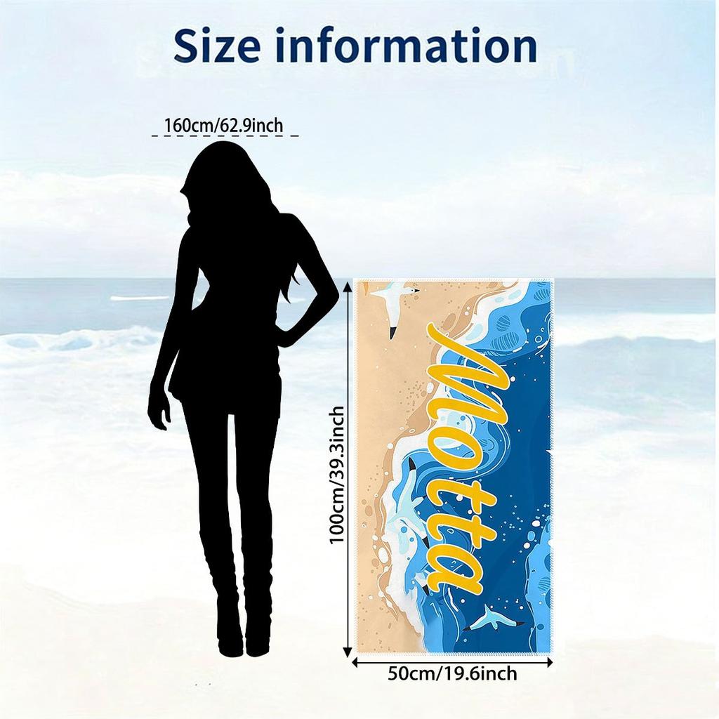 Custom Beach Towel Personalized Name Photo 160x80cm Microfiber Bath Towels All Season Soft Absorbent Blanket