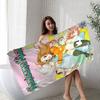 K-Kamisama K-Kisss Classic Comics Bath Towel Microfiber Soft Water Absorbing Breathable For Kids Decorative Cartoon Beach Towel