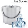 Stainless Steel Double Walled Ice Bucket with Cover for Wedding Parties (3L)