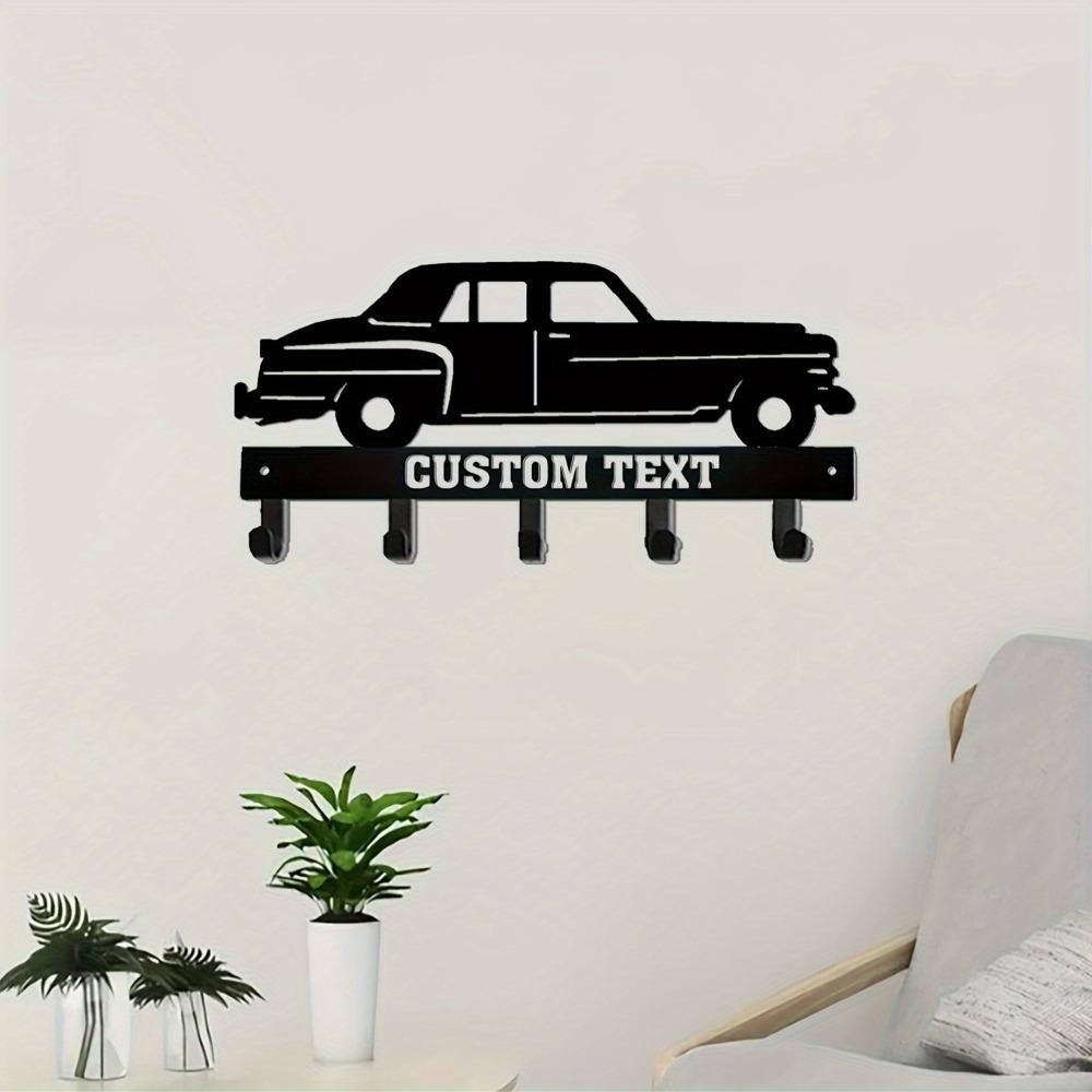 Custom Metal Wall Hooks Retro Car Shape Set Key Holder Garage Decor