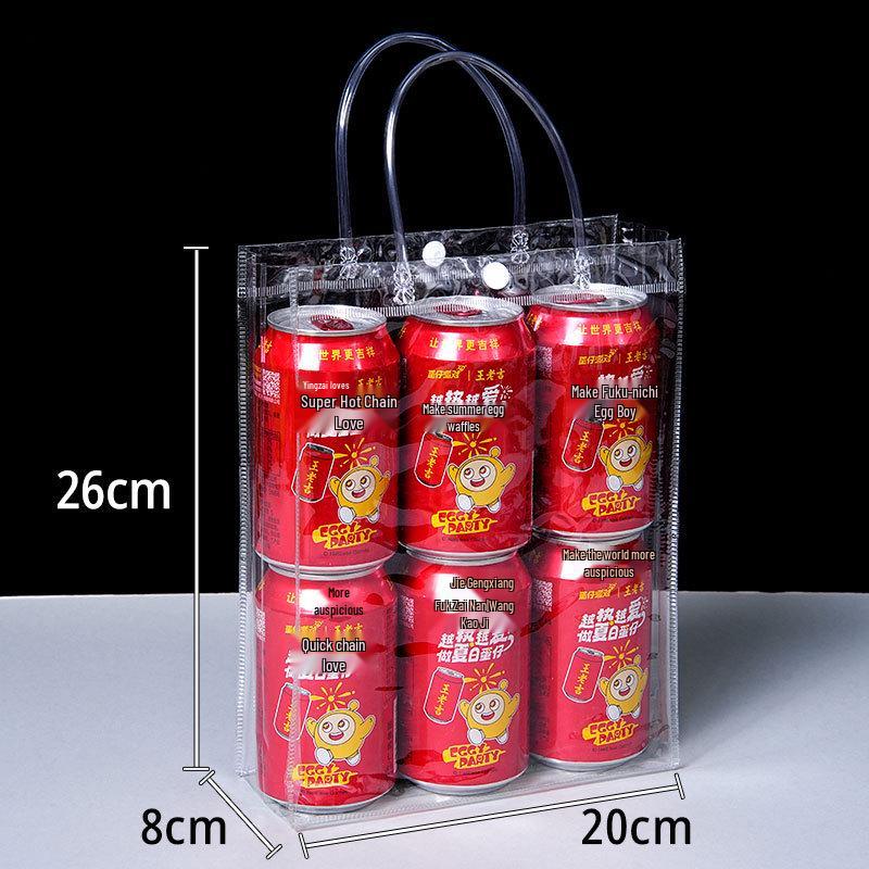 Custom Print PVC Transparent Tote Bag for Weddings and Gifts