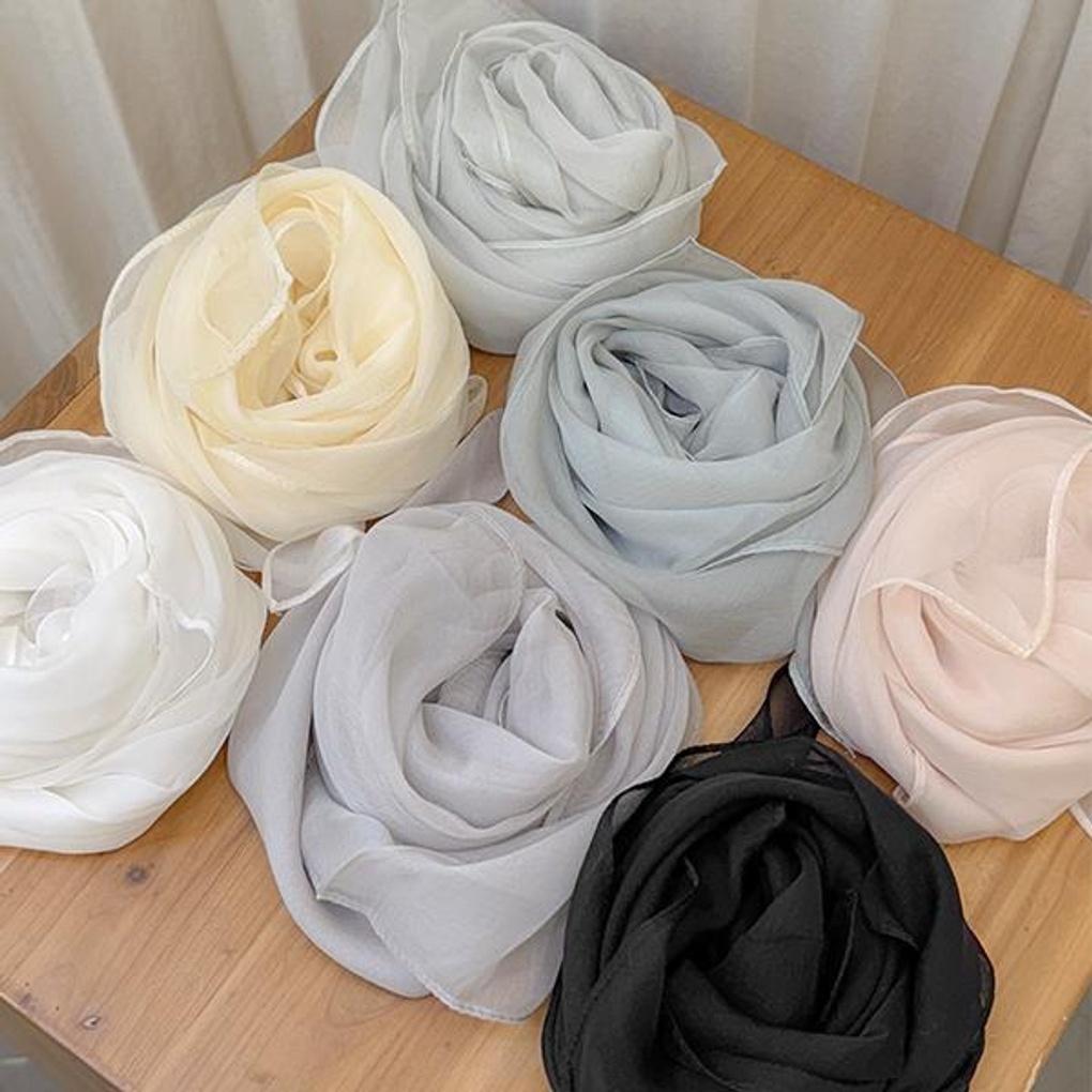 

Elkate Women s Long Scarf Hair Band Hair Scarf Kerchief Silk Scarf LMNC013