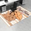 1pc Capibara Office Carpet Soft Polyester Entrance Carpet Washable Non Slip Machine Washable Indoor