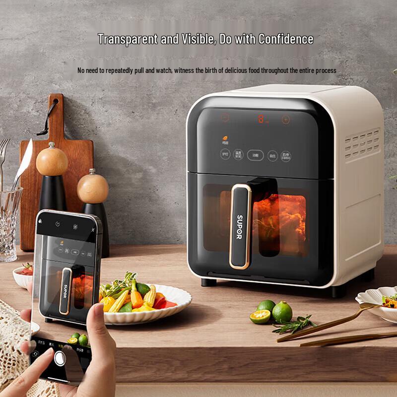 SUPOR 5L Smart Air Fryer with Steam & Visual Window