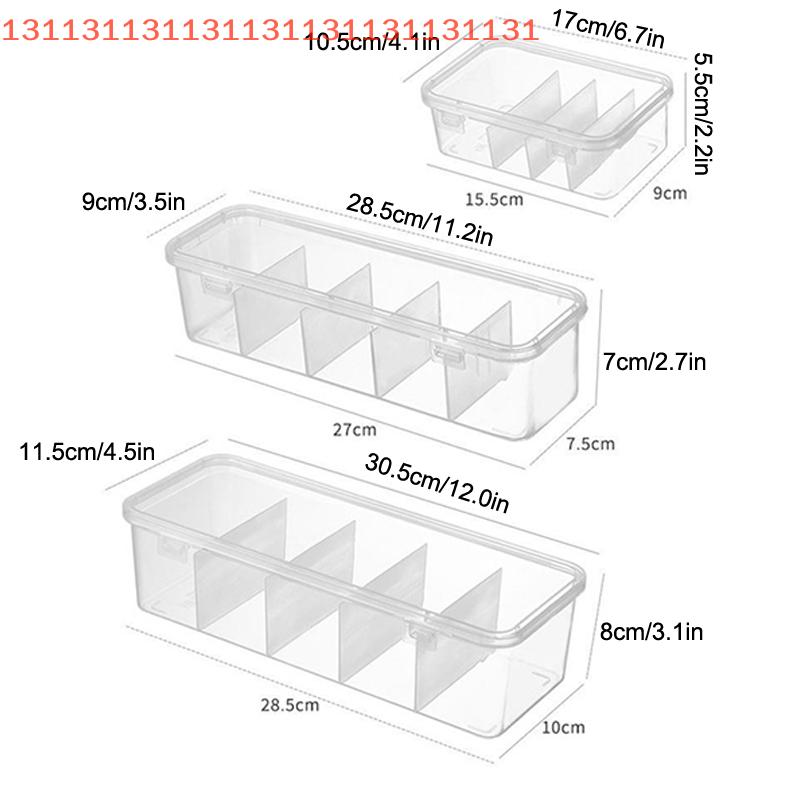 1PCS Transparent Plastic Nail Art Storage Box Organizer Case for Rhinestones Brushes Pens Buffers Grinding Files