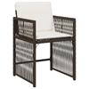 Garden Dining Set 9 Pcs Brown Poly Rattan