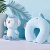 Kids Travel Pillow 2 in 1 Deformable Neck Pillow Soft Ushaped Pillow with Lovely Animal Sleep Companions