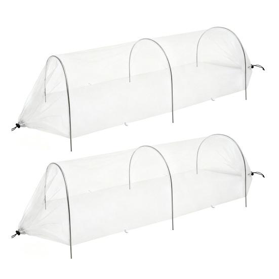 Garden Row Insect Netting Pop Up Garden Bed Tunnel Net with Drawstring Vegetable Rows Netting Insect And Bird Protection for Vegetables Fruits