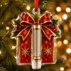 Capsula Regalo in Contanti Decorativa Ornamento di Natale, Portadenaro in Acrilico, Divertente Contenitore Riutilizzabile per Regali di Natale a Forma di Albero/Fiocco/Babbo Natale/Campanella da Appendere
