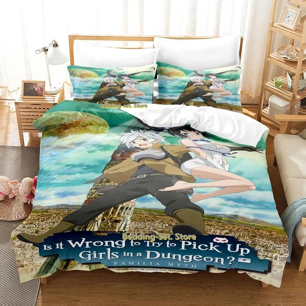 

Is It Wrong To Try To Pick Up Girls In A Dungeon Bedding Set Single Twin Full Queen King Size Bed Set Bedroom Duvetcover Sets 70x133cm 2pcs